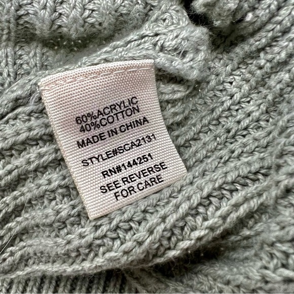 Jessica Simpson sage green button down sweater with pearls appliqué - Picture 7 of 12